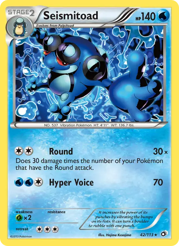 Carte Pokémon Seismitoad #42 — Trésors Légendaires