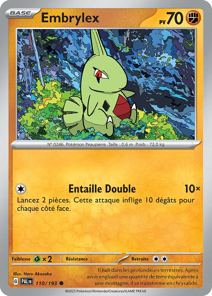 Carte Pokémon Embrylex #110 Cosmos — Évolutions à Paldea