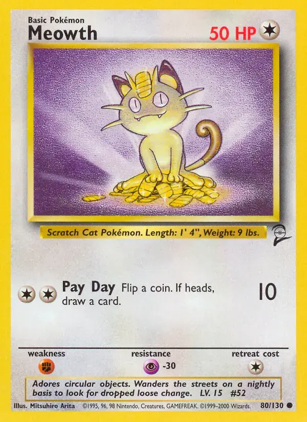 Carte Pokémon Miaouss #80 — Base Set 2