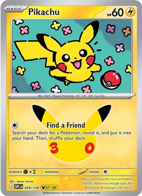 Pikachu #029 — 30th Celebration