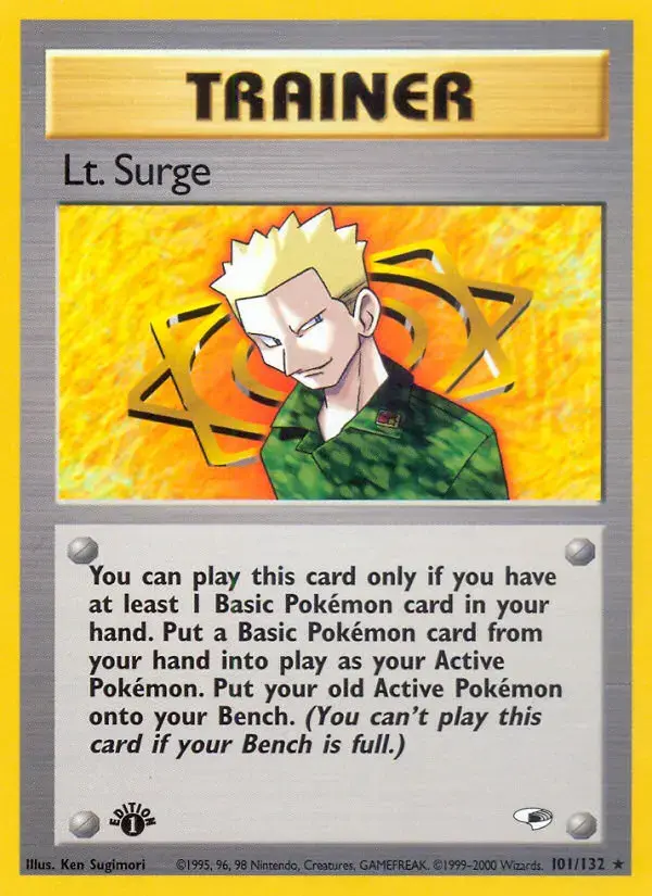 Carte Pokémon Lt. Surge #101 — Gym Heroes