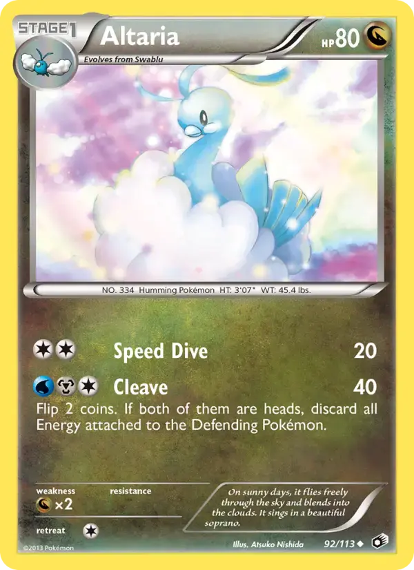 Carte Pokémon Altaria #92 — Trésors Légendaires