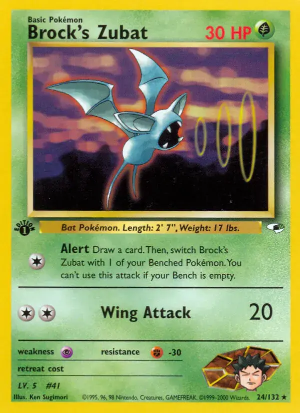Carte Pokémon Brock's Nosferapti #24 — Gym Heroes