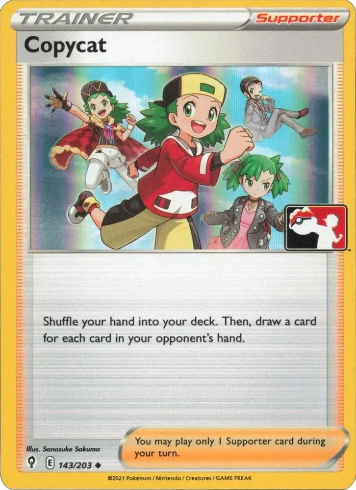 Copycat #143/203 S1 Holo — Play! Pokémon Prize Pack Series