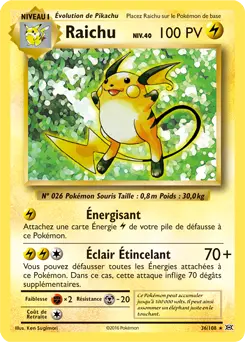 Carte Pokémon Raichu #036 Non Holo — Évolutions XY