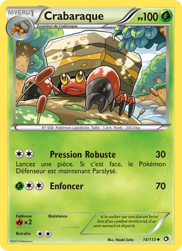 Carte Pokémon Crabaraque #14 — Trésors Légendaires