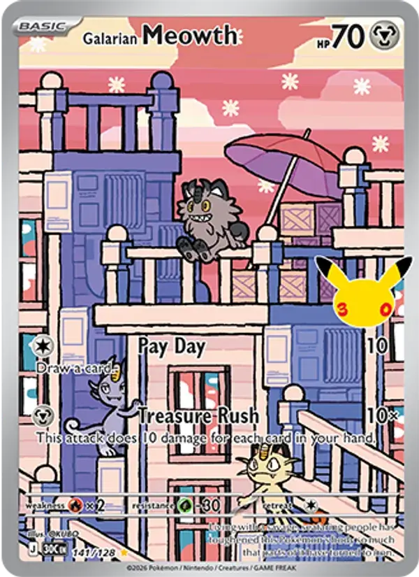 Galarian Meowth #141 — 30th Celebration