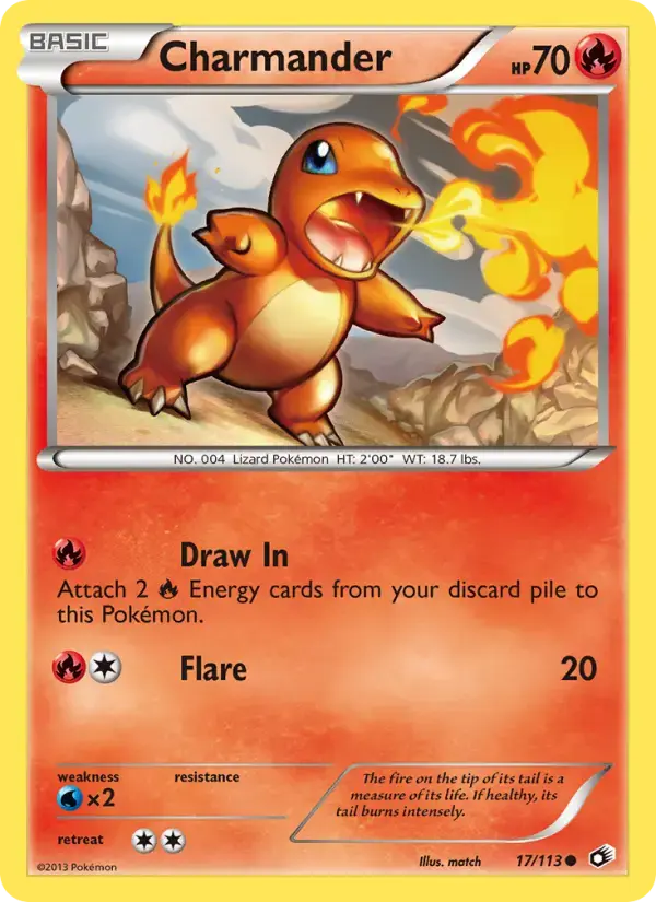 Carte Pokémon Charmander #17 — Trésors Légendaires