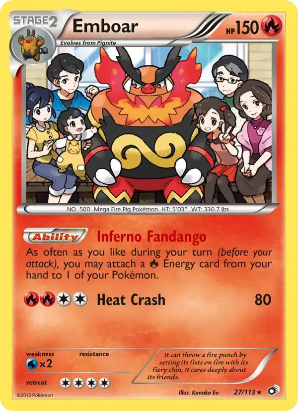 Carte Pokémon Emboar #27 — Trésors Légendaires