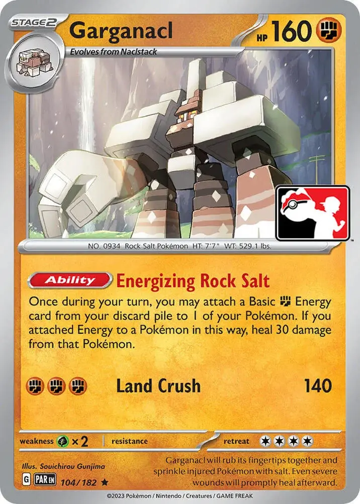 Garganacl #104/182 S5 — Play! Pokémon Prize Pack Series