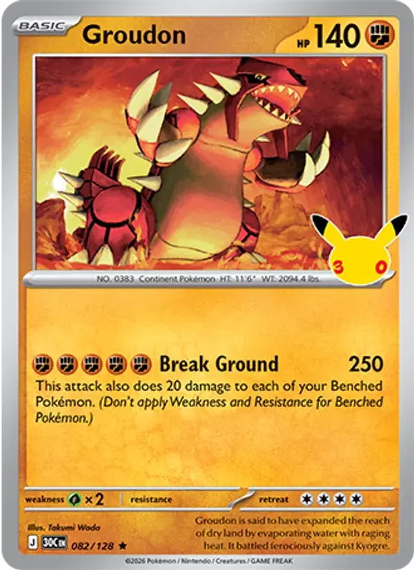 Groudon #082 — 30th Celebration
