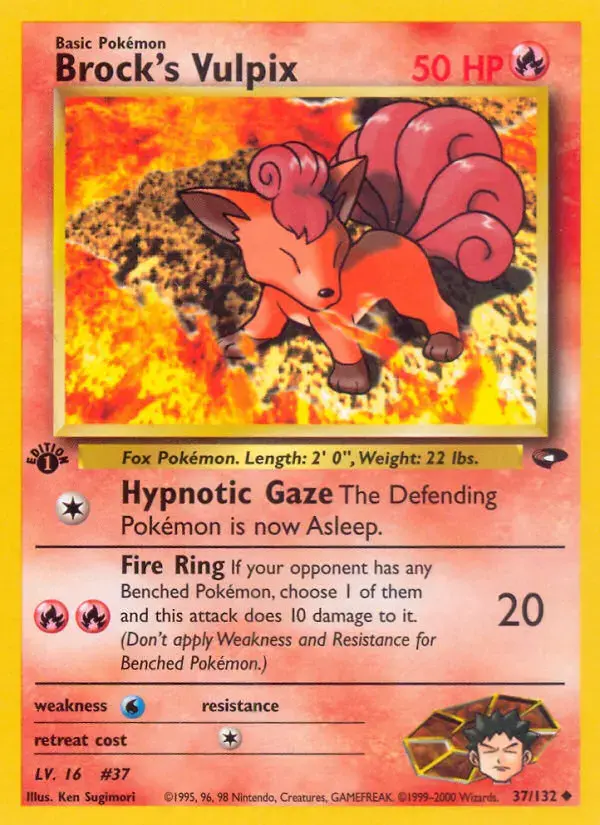 Carte Pokémon Brock's Goupix #37 — Gym Challenge