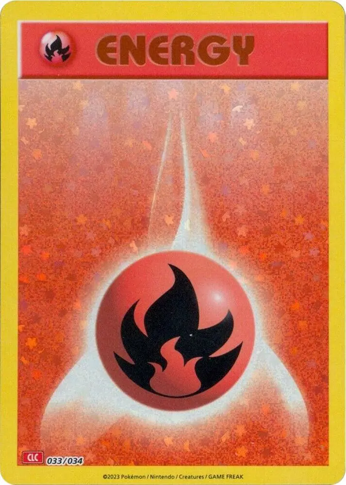 Carte Pokémon Basic Fire Energy #033 — Deck Dracaufeu & Ho-Oh-ex