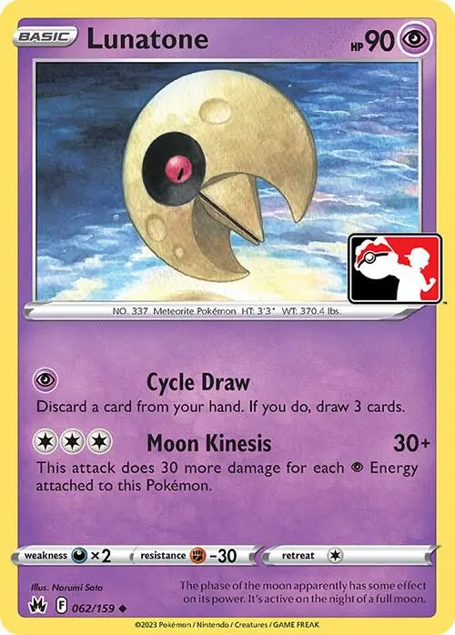 Lunatone #062/159 S3 — Play! Pokémon Prize Pack Series