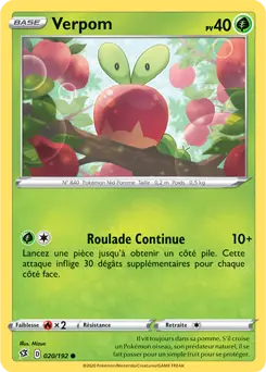 Carte Pokémon Verpom #020 Cosmos — Clash des Rebelles