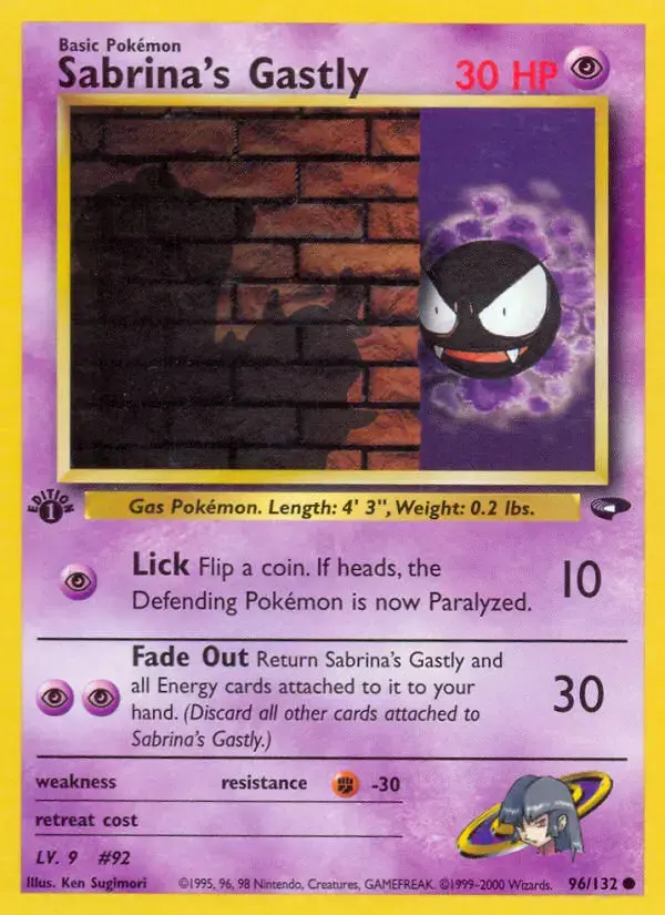 Carte Pokémon Sabrina's Fantominus #96 — Gym Challenge