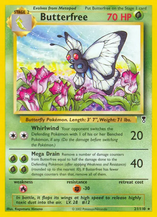 Carte Pokémon Papilusion #21 — Legendary Collection