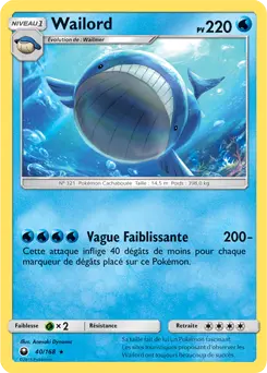 Carte Pokémon Wailord #040 Cosmos — Tempête Céleste