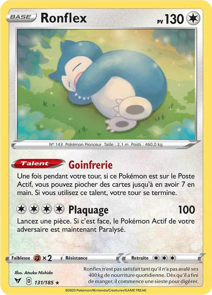 Carte Pokémon Ronflex #131 Stamp — Voltage Éclatant