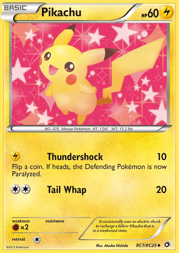Carte Pokémon Pikachu #RC7 — Trésors Légendaires