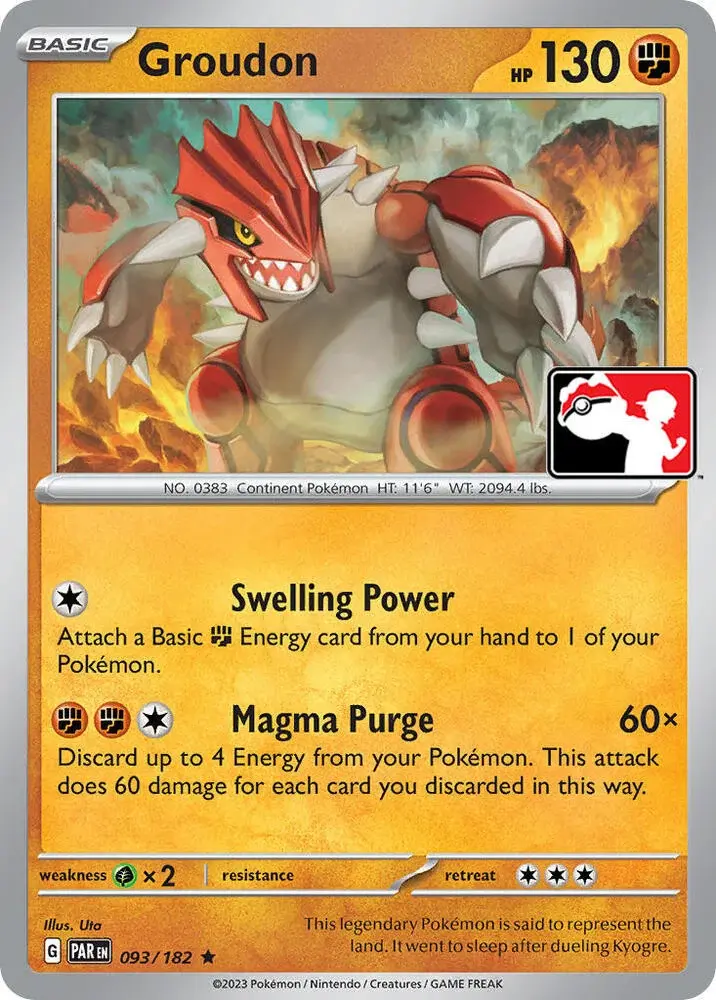 Groudon #093/182 S5 — Play! Pokémon Prize Pack Series