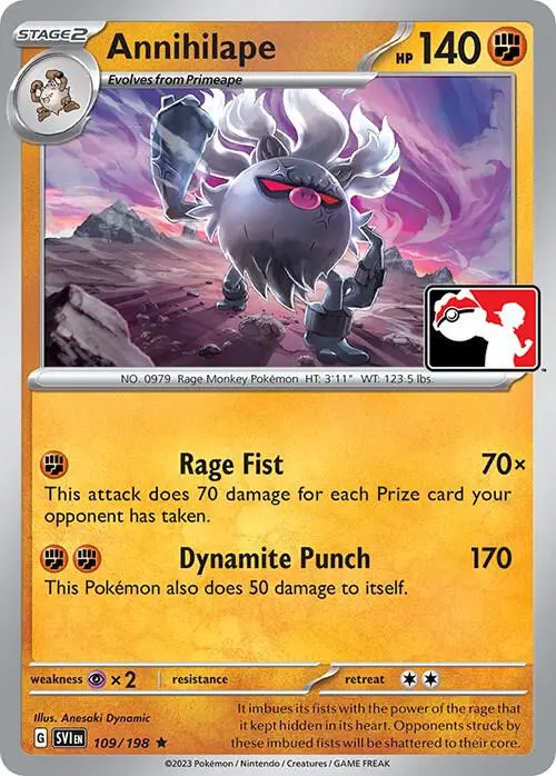 Annihilape #109/198 S3 — Play! Pokémon Prize Pack Series