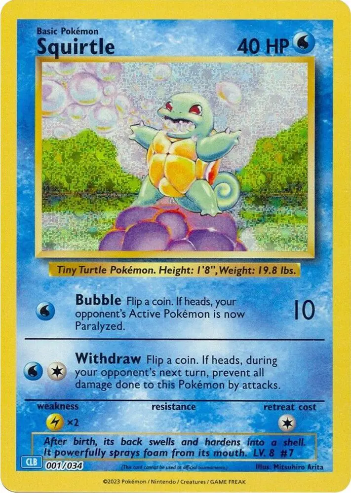 Carte Pokémon Squirtle #001 — Deck Tortank & Suicune-ex
