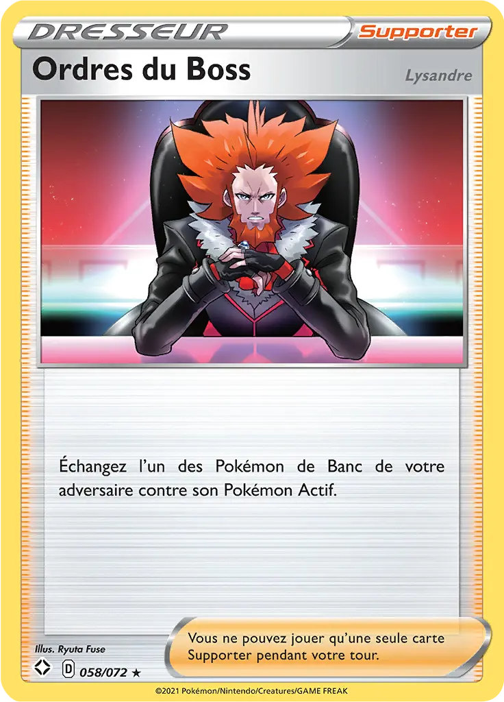 Carte Pokémon Ordres du Boss (Lysandre) #058 Cosmos — Destinées Radieuses