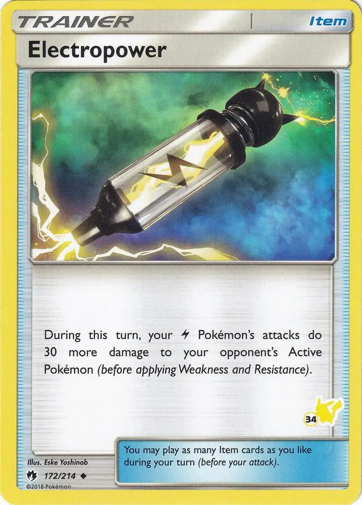 Carte Pokémon Électropuissance #Pikachu 34 — Académie de Combat 2020