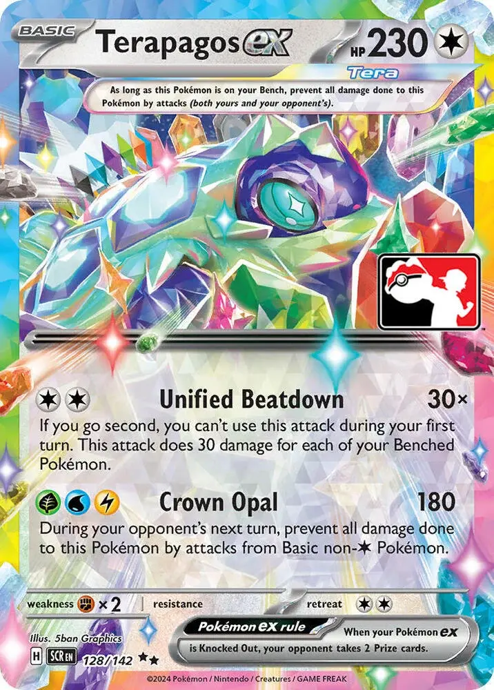 Terapagos ex #128/142 S6 — Play! Pokémon Prize Pack Series