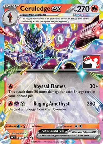 Ceruledge ex #036/191 S7 — Play! Pokémon Prize Pack Series