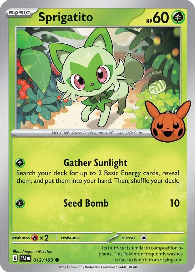 Carte Pokémon Sprigatito #012 — Trick or Trade BOOster Bundle 2024