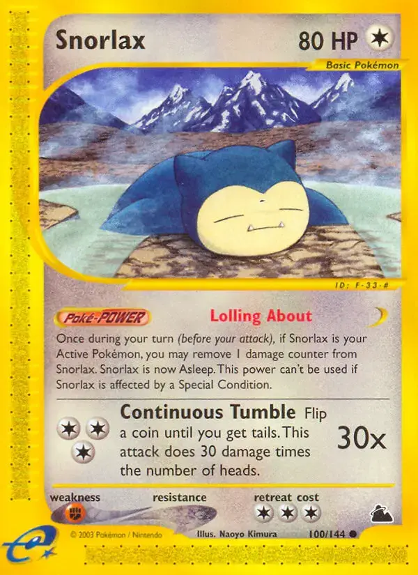 Carte Pokémon Ronflex #100 — Skyridge
