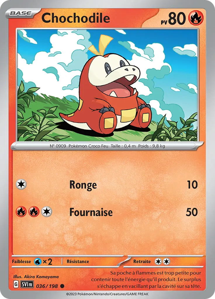 Carte Pokémon Chochodile #036 Cosmos — Écarlate et Violet