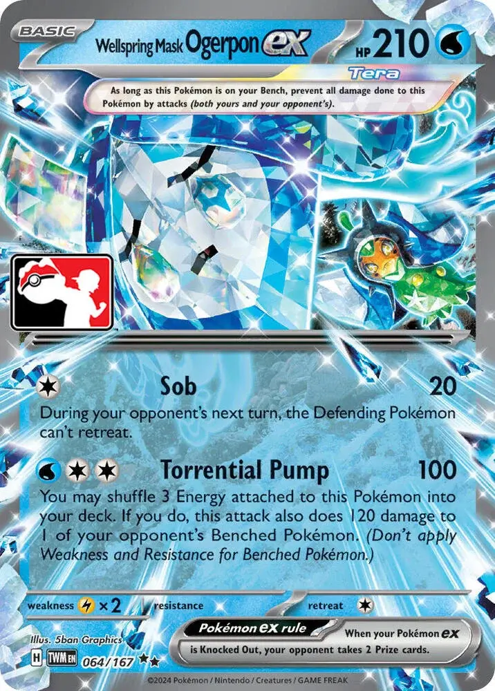 Wellspring Mask Ogerpon ex #064/167 S6 — Play! Pokémon Prize Pack Series