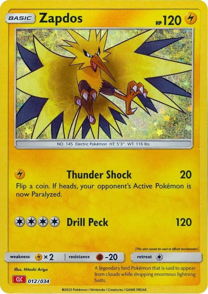 Carte Pokémon Zapdos #012 — Deck Dracaufeu & Ho-Oh-ex