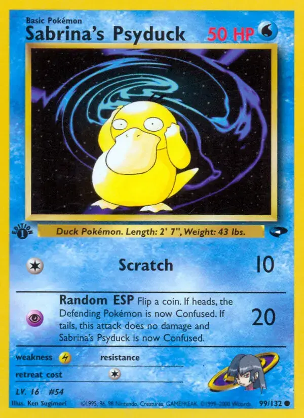 Carte Pokémon Sabrina's Psykokwak #99 — Gym Challenge