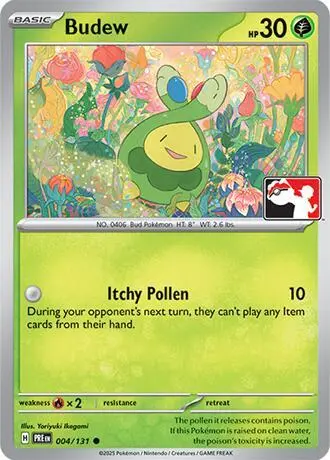 Budew #004/131 S7 Holo — Play! Pokémon Prize Pack Series