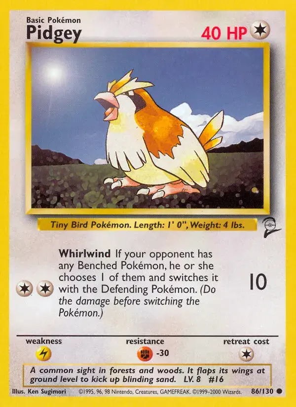 Carte Pokémon Roucool #86 — Base Set 2
