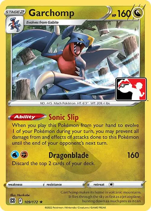 Garchomp #109/172 S2 — Play! Pokémon Prize Pack Series