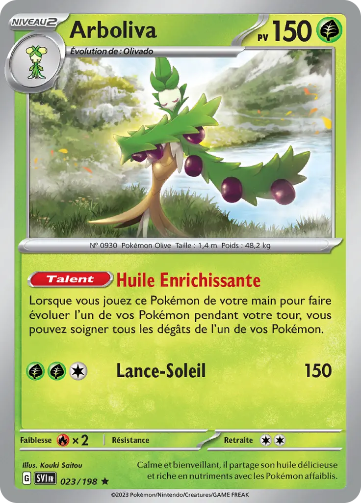 Carte Pokémon Arboliva #023 Cosmos — Écarlate et Violet