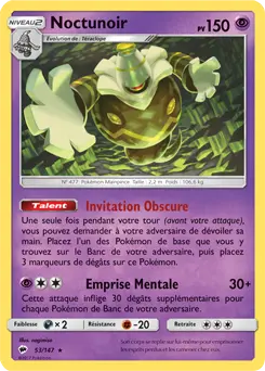 Carte Pokémon Noctunoir #053 Non Holo — Ombres Ardentes
