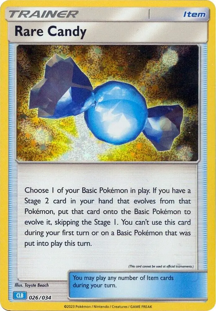 Carte Pokémon Rare Candy #026 — Deck Tortank & Suicune-ex