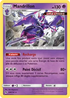 Carte Pokémon Mandrillon #108 Non Holo — Tonnerre Perdu