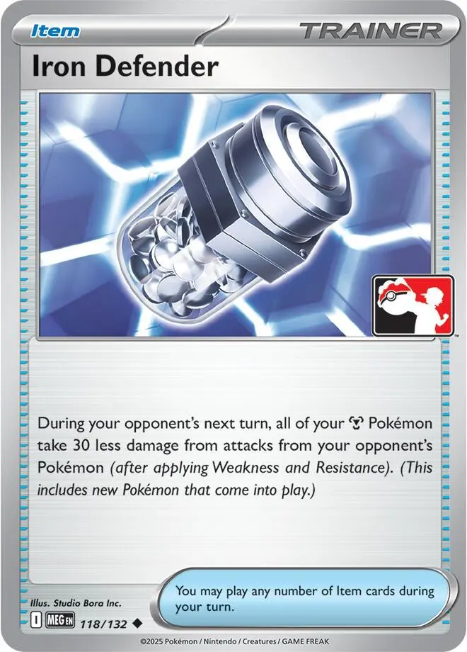 Iron Defender #118/132 S8 Holo — Play! Pokémon Prize Pack Series