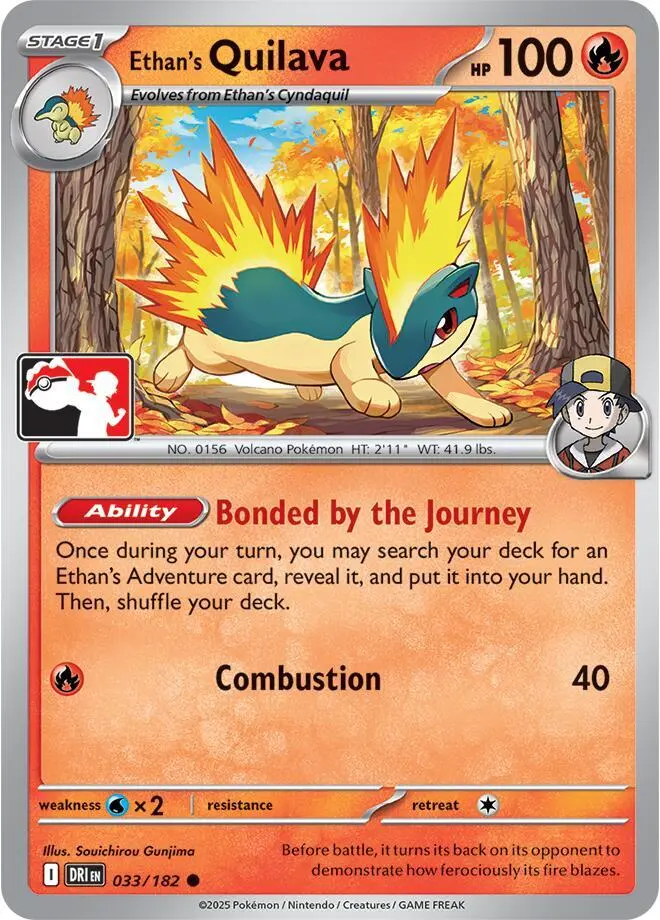 Ethan's Quilava #033/182 S9 — Play! Pokémon Prize Pack Series
