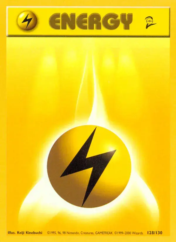 Carte Pokémon Énergie Électrique #128 — Base Set 2