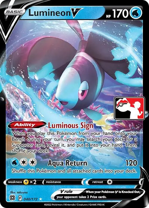 Lumineon V #040/172 S3 — Play! Pokémon Prize Pack Series