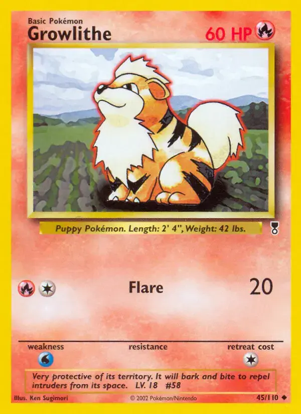 Carte Pokémon Caninos #45 — Legendary Collection