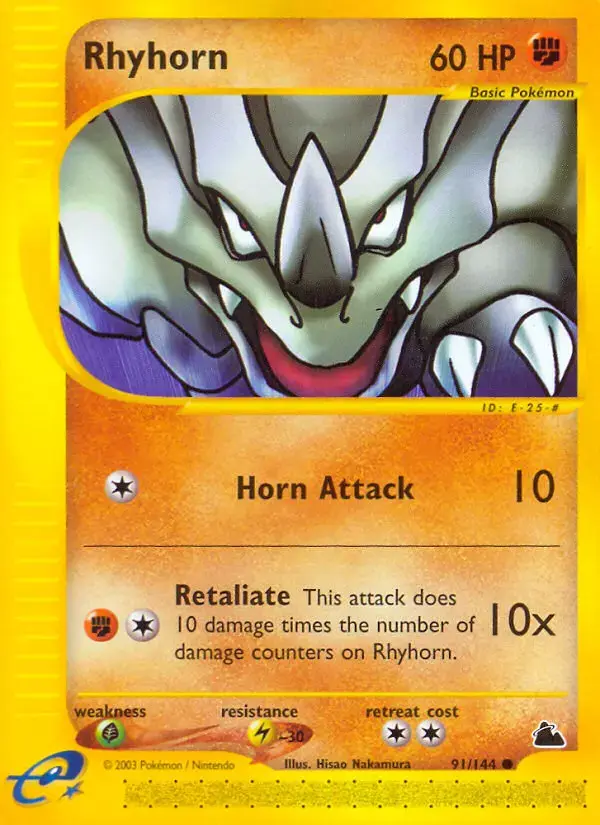 Carte Pokémon Rhinocorne #91 — Skyridge